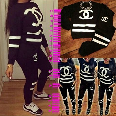 chanel jogger|coco chanel jogging suit.